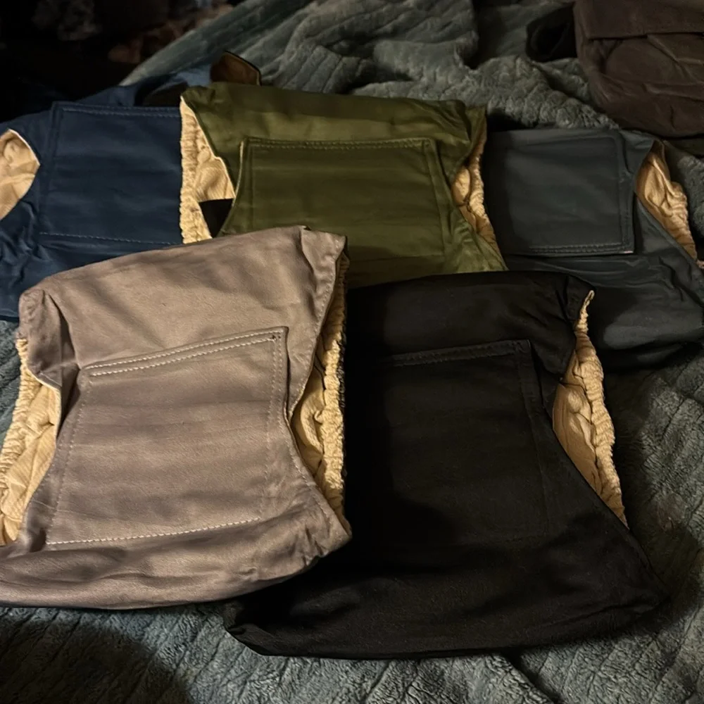 Dog Diaper Wraps - Black, Tan, Gray, Blue Olive Green Medium